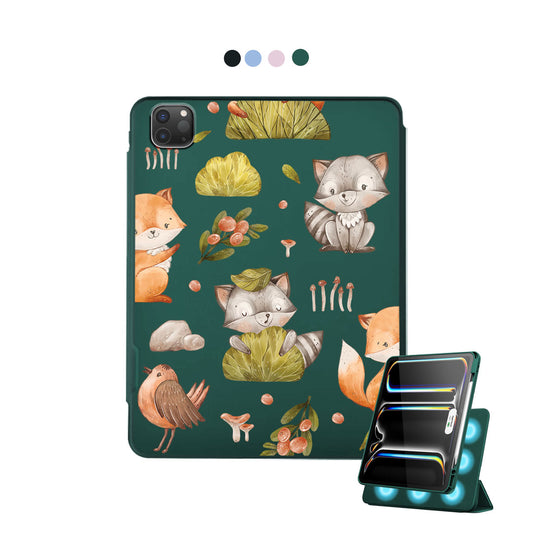 iPad Detachable Flip Cover - Racoon & Friends