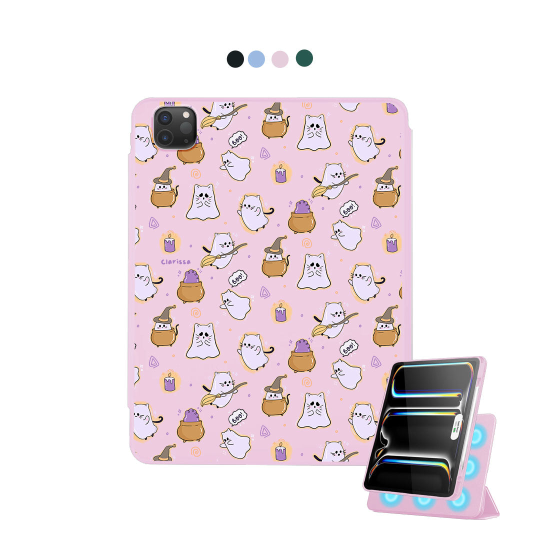 iPad Detachable Flip Cover - Spooky cat