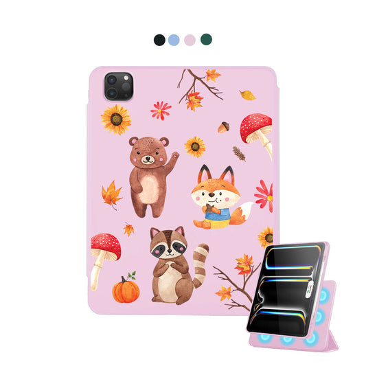 iPad Detachable Flip Cover - Autumn Animals