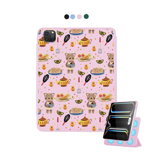iPad Detachable Flip Cover - Cooking Cat