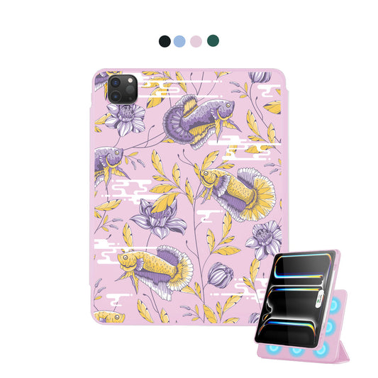 iPad Detachable Flip Cover - Fish & Floral 5.0