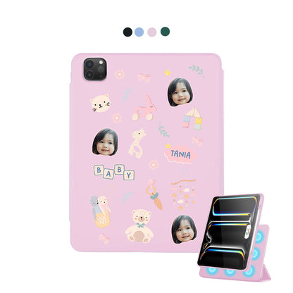 iPad Detachable Flip Cover - Face Grid Girl's Toys