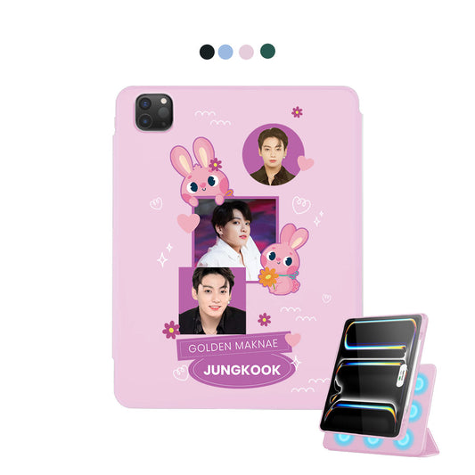 iPad Detachable Flip Cover - Face Grid Bunny