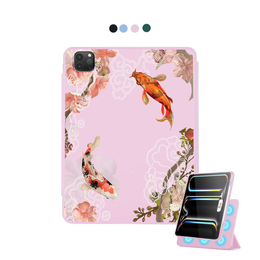 iPad Detachable Flip Cover - Oil Painting Koi