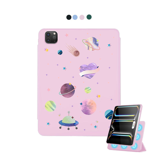iPad Detachable Flip Cover - Pink Planet