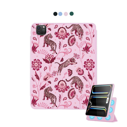 iPad Detachable Flip Cover - Tiger & Floral 2.0