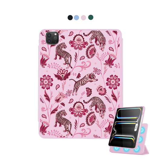 iPad Detachable Flip Cover - Tiger & Floral 2.0