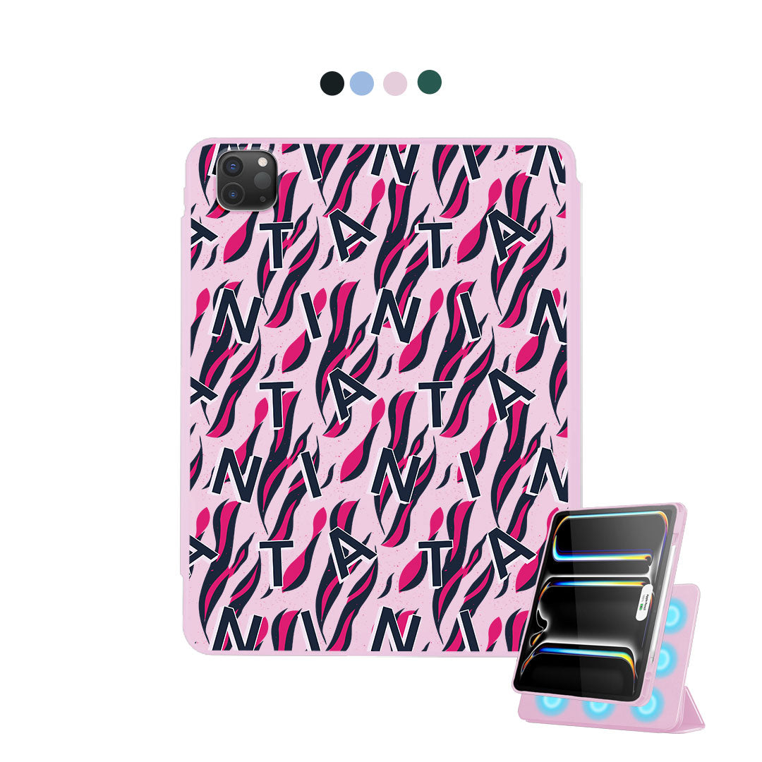 iPad Detachable Flip Cover - Tiger monogram 2.0
