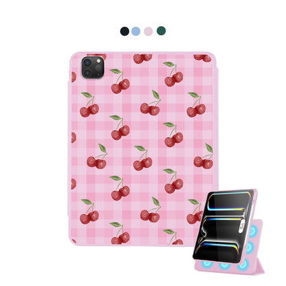 iPad Detachable Flip Cover - Cherry tartan