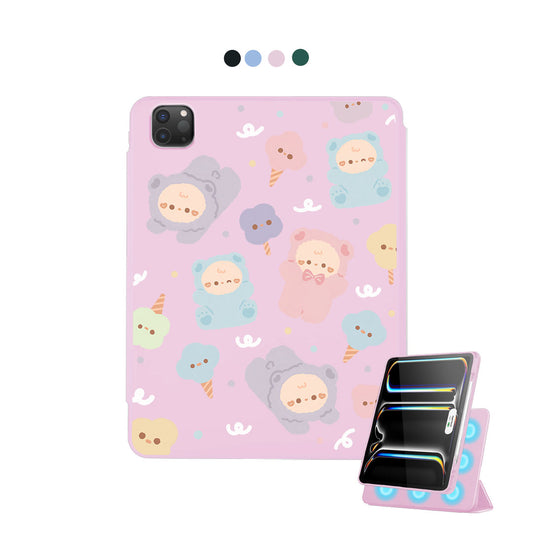 iPad Detachable Flip Cover - Cotton Teddy