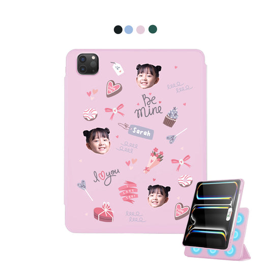 iPad Detachable Flip Cover - Face Grid Lovely