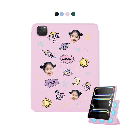 iPad Detachable Flip Cover - Face Grid Space