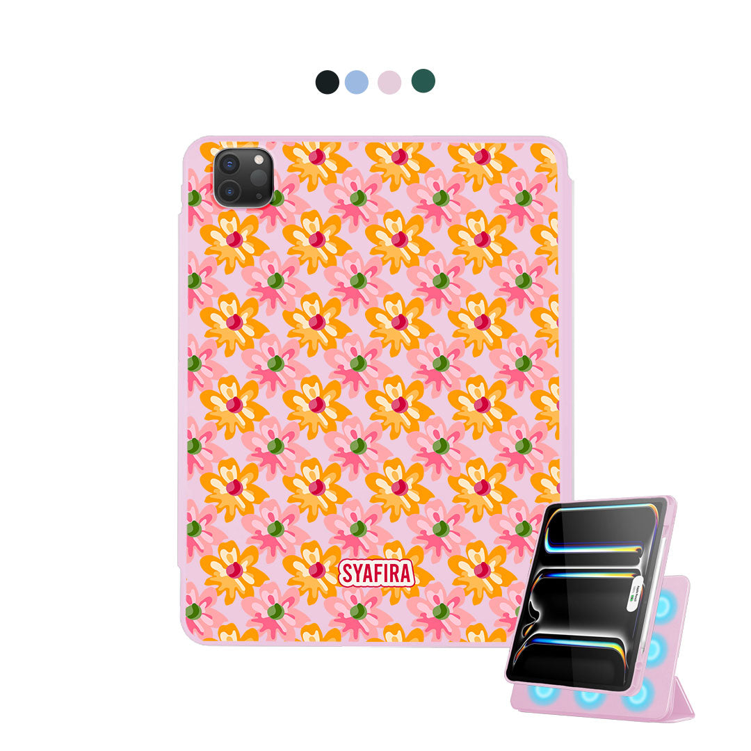 iPad Detachable Flip Cover - Tropical flower 2.0