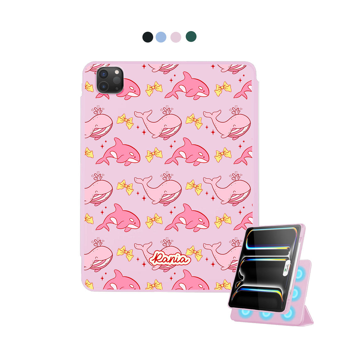 iPad Detachable Flip Cover - Whales bow