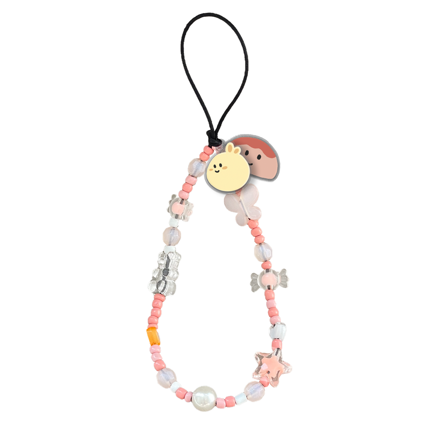 Beaded Strap with Acrylic Charm  - Doodle 2.0