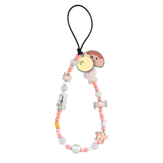 Beaded Strap with Acrylic Charm  - Doodle 2.0