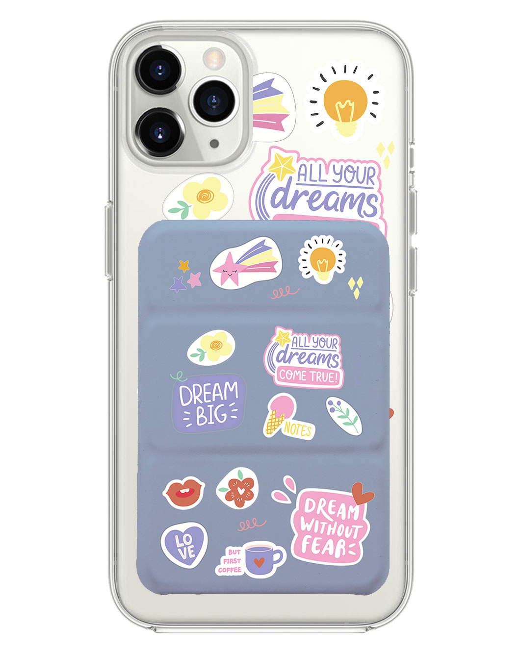 iPhone Magnetic Trifold Wallet Case - Dream Sticker Pack