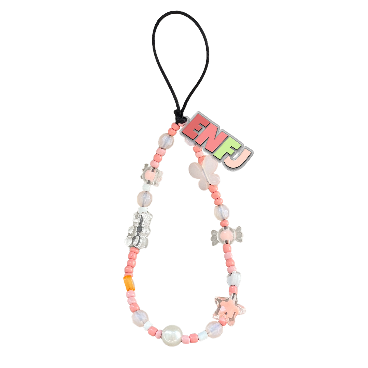 Beaded Strap with Acrylic Charm  - ENFJ