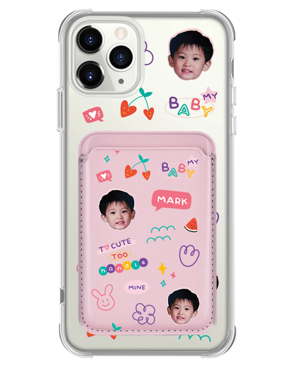 iPhone Magnetic Wallet Case - Face Grid