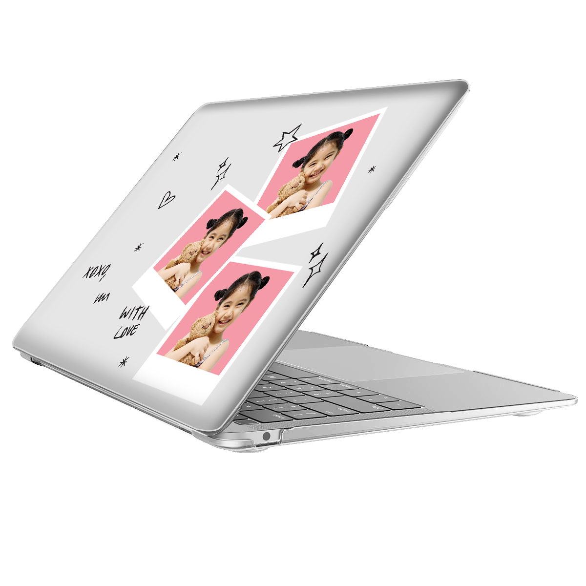 MacBook Snap Case - Face Grid White Polaroid
