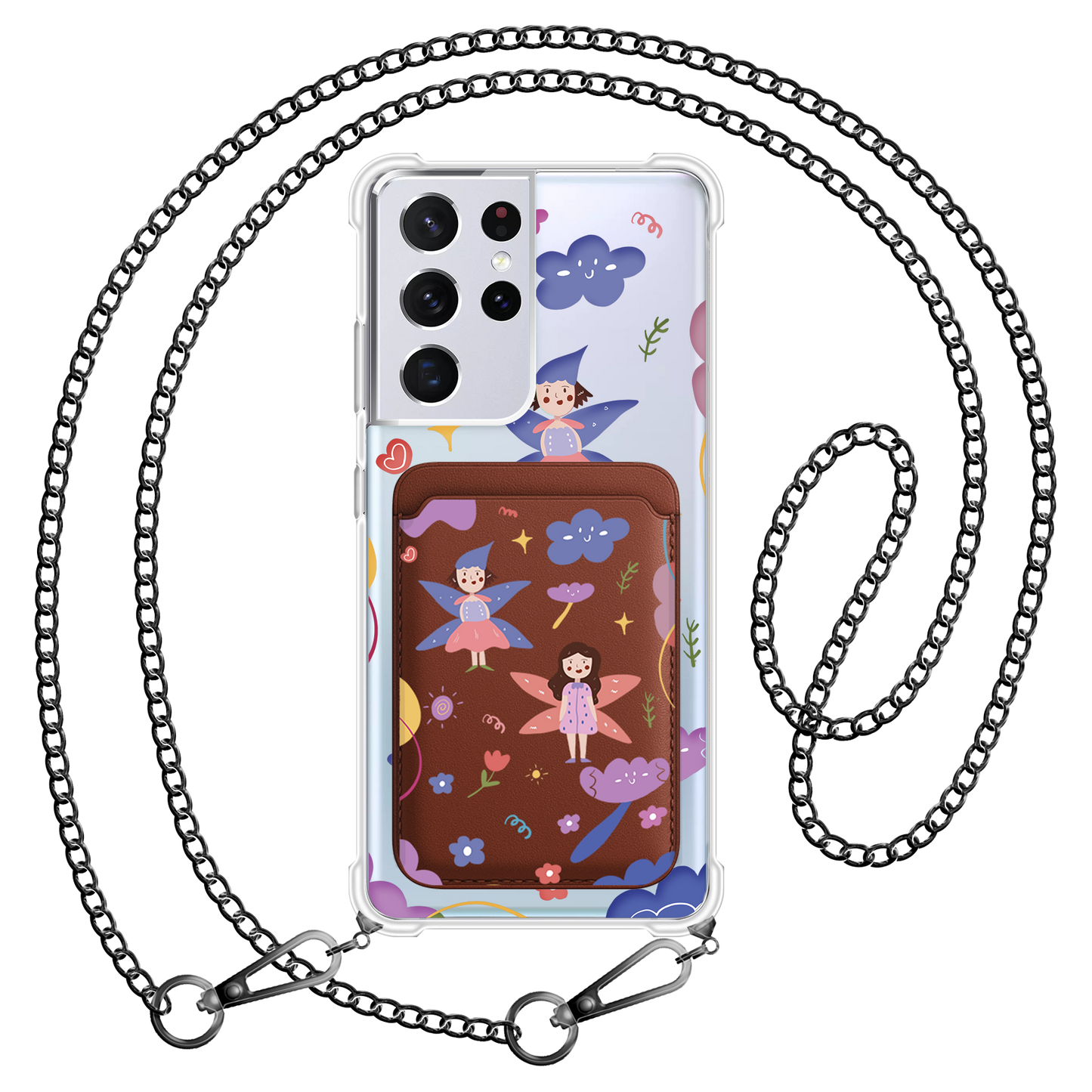 Android Magnetic Wallet Case - Fairy Pattern