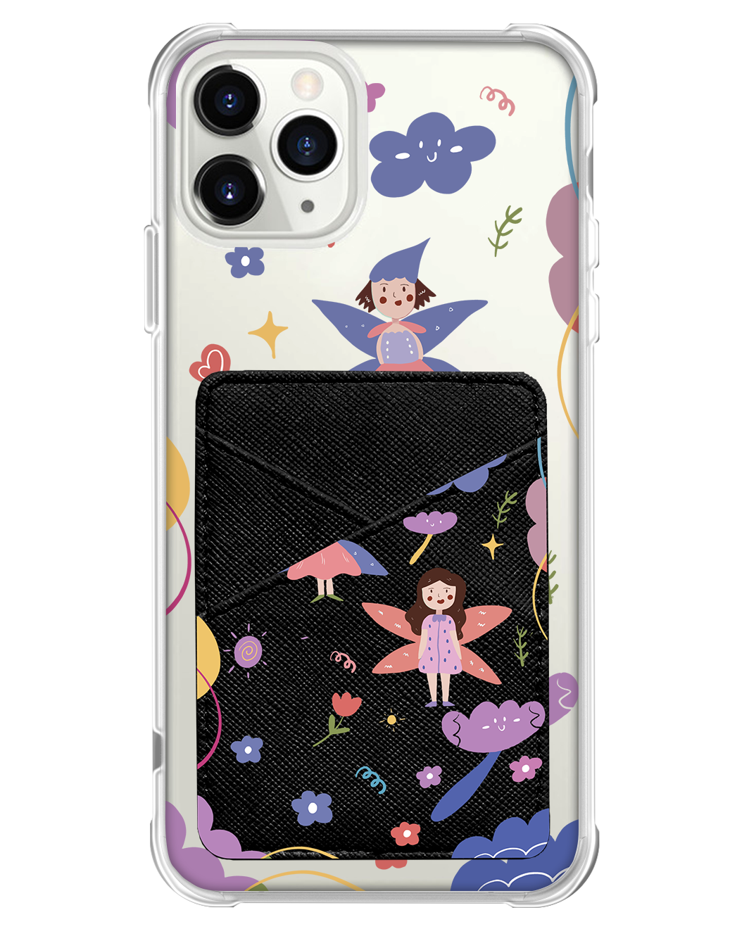 iPhone Phone Wallet Case - Fairy Pattern