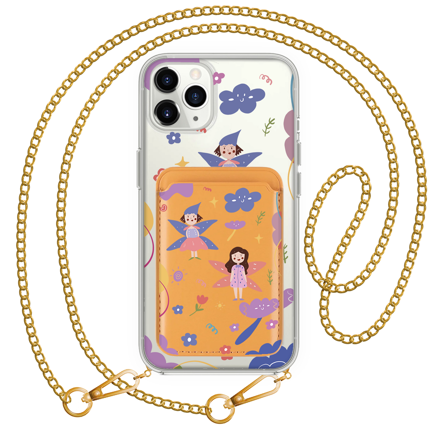 iPhone Magnetic Wallet Case - Fairy Pattern