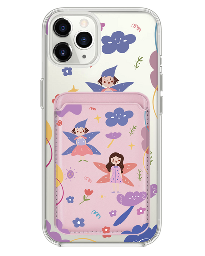 iPhone Magnetic Wallet Case - Fairy Pattern