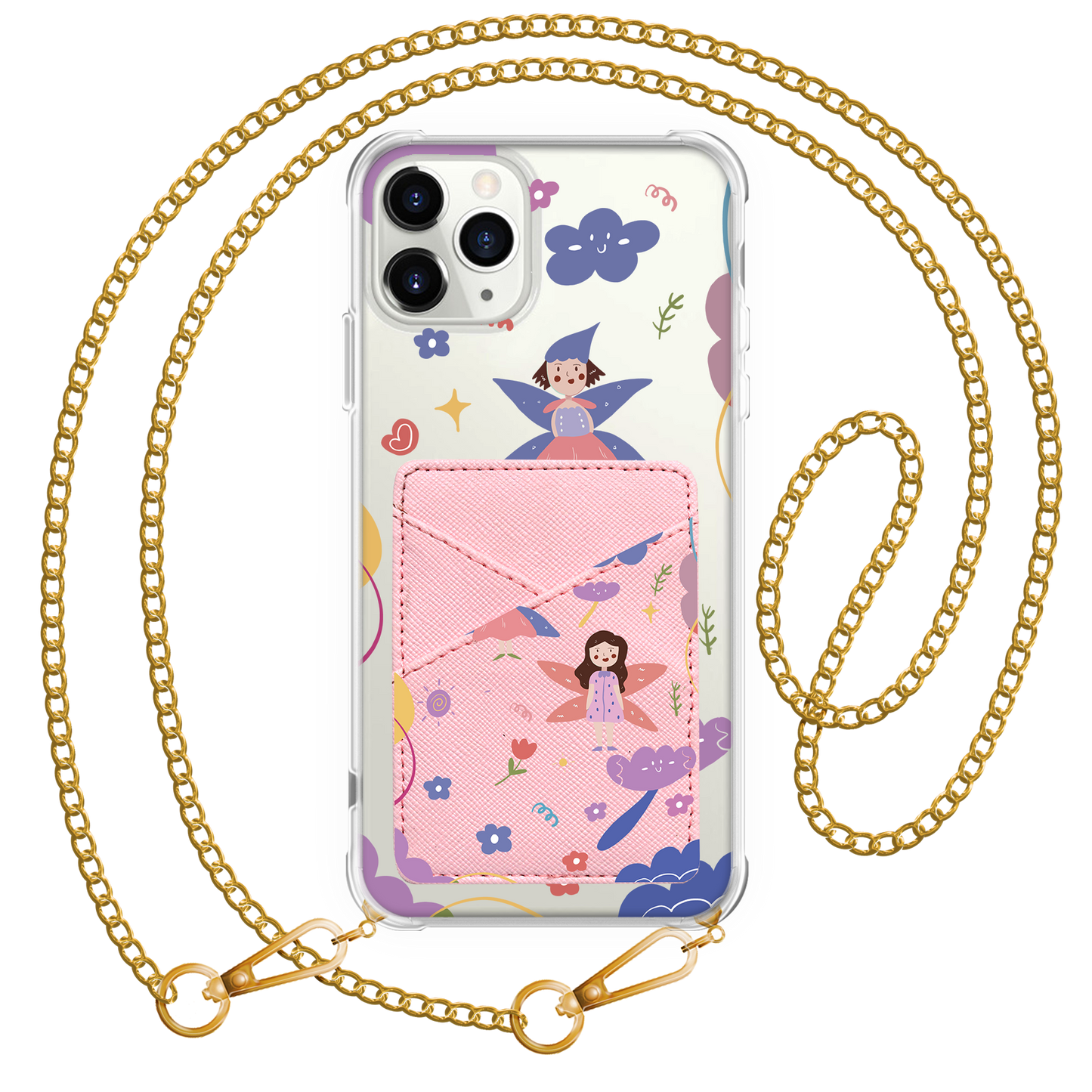 iPhone Phone Wallet Case - Fairy Pattern