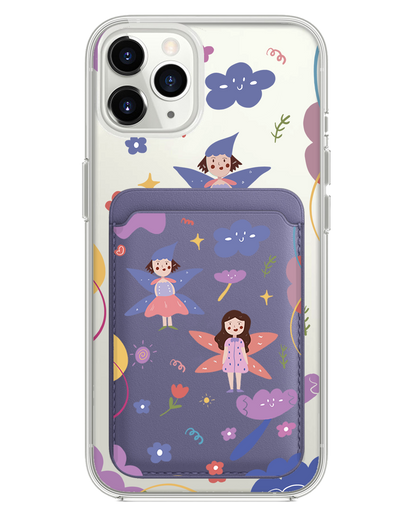 iPhone Magnetic Wallet Case - Fairy Pattern