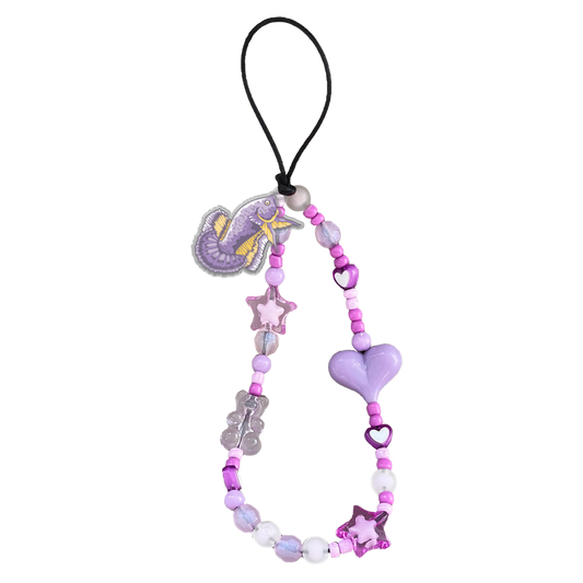 Beaded Strap with Acrylic Charm  - Fish & Floral 5.0