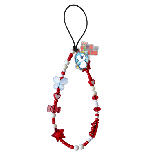 Beaded Strap with Acrylic Charm  - Fish Lovers