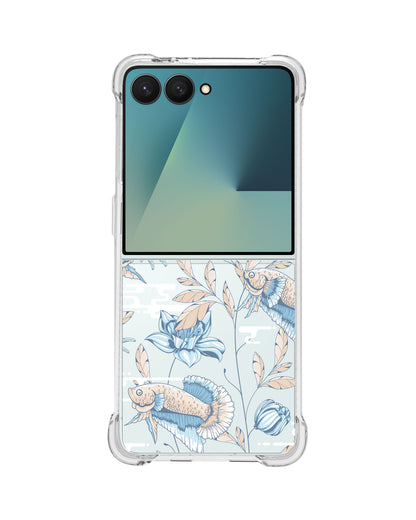 Android Flip / Fold Rearguard Hybrid - Fish & Floral 4.0