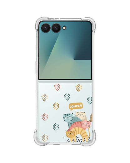 Android Flip / Fold Rearguard Hybrid - Rainbow Meow 2.0