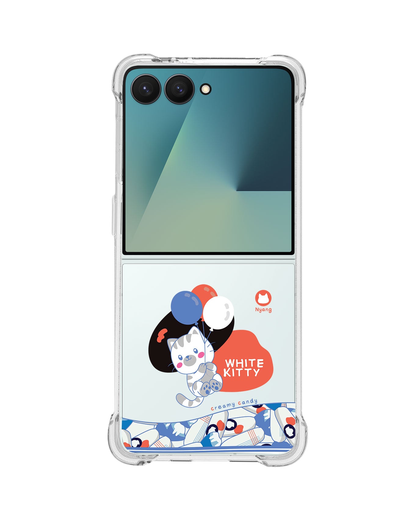 Android Flip / Fold Rearguard Hybrid - White Kitty