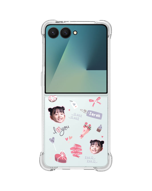 Android Flip / Fold Rearguard Hybrid - Face Grid Lovely