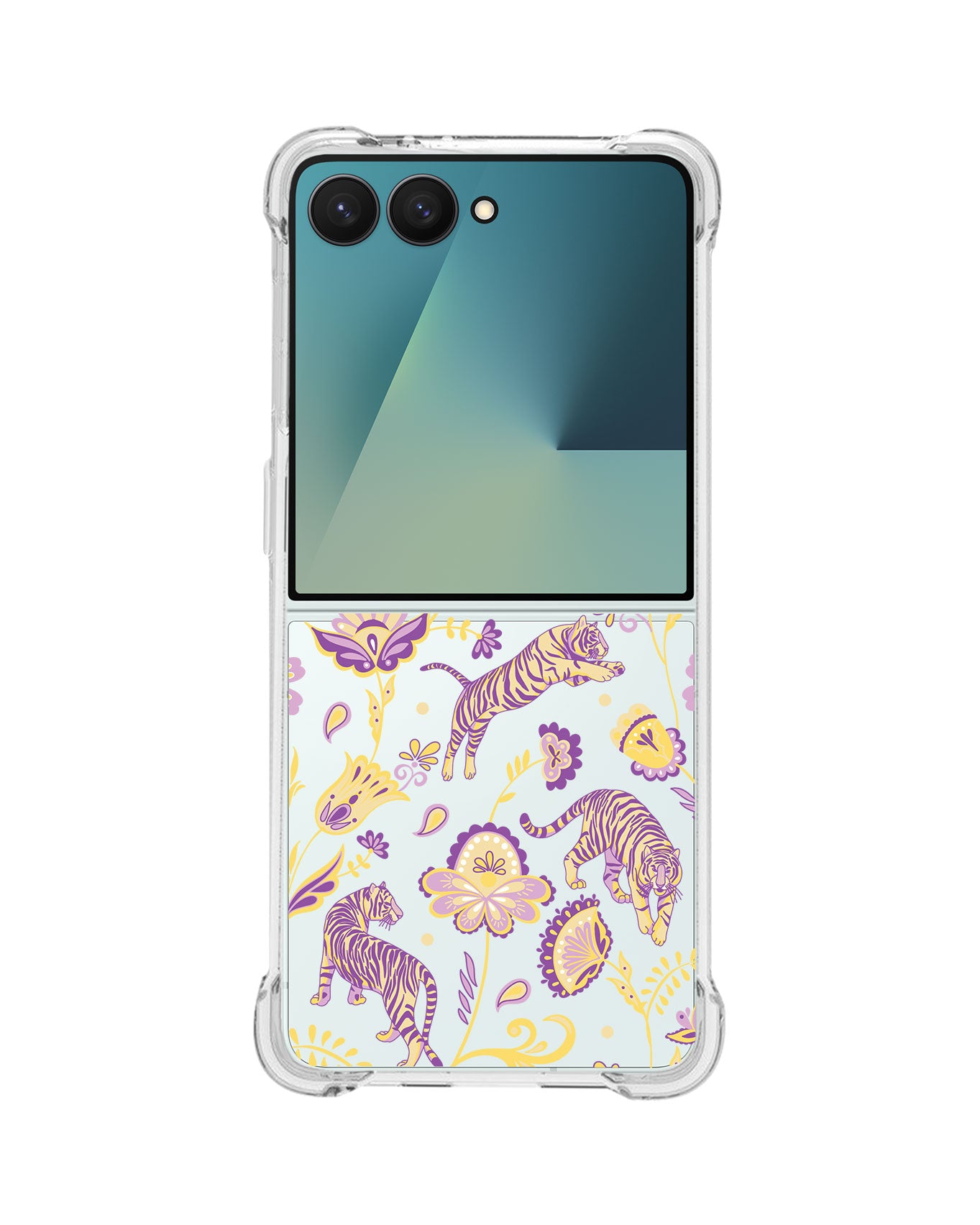 Android Flip / Fold Rearguard Hybrid - Tiger & Floral 4.0