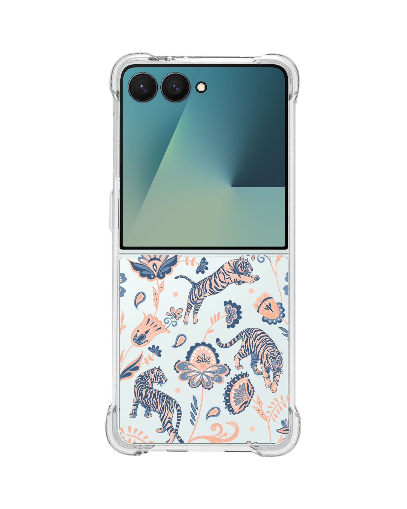 Android Flip / Fold Rearguard Hybrid - Tiger & Floral 5.0