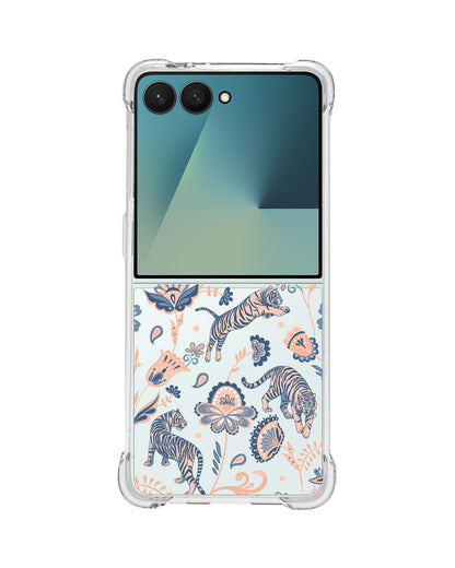 Android Flip / Fold Rearguard Hybrid - Tiger & Floral 5.0