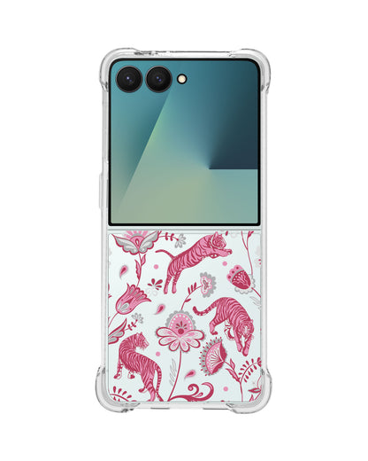 Android Flip / Fold Rearguard Hybrid - Tiger & Floral 7.0