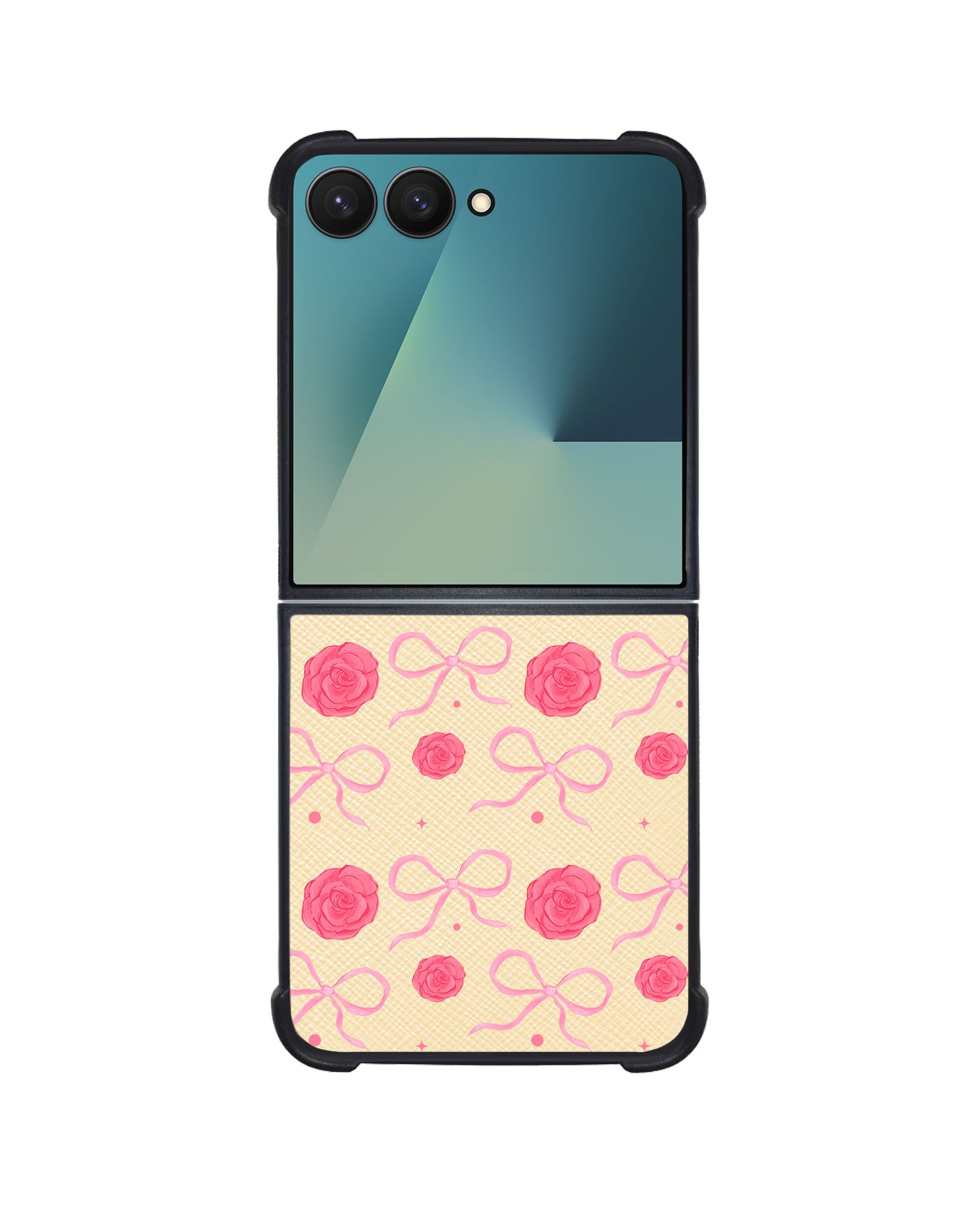 Android Flip / Fold Leather Grip - Coquette Rose