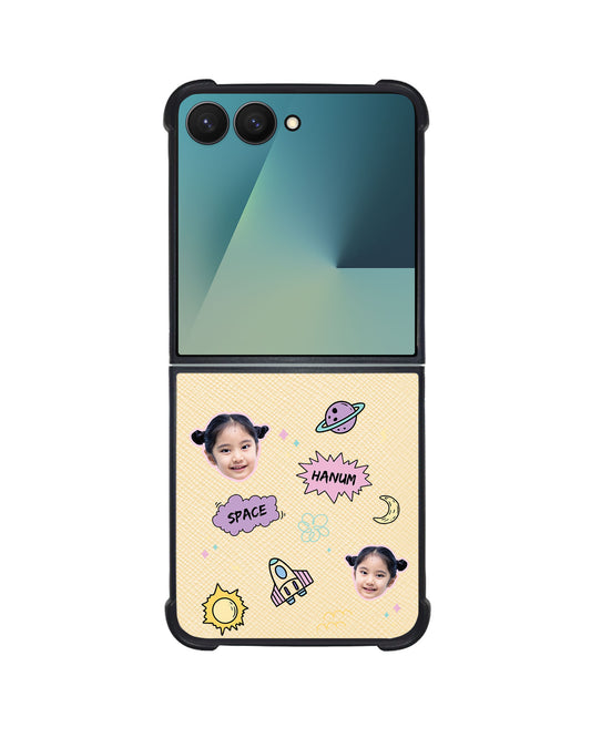 Android Flip / Fold Leather Grip - Face Grid Space