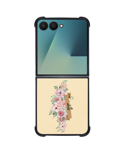 Android Flip / Fold Leather Grip - Peony