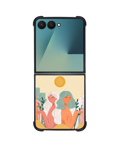 Android Flip / Fold Leather Grip - We're Beautiful