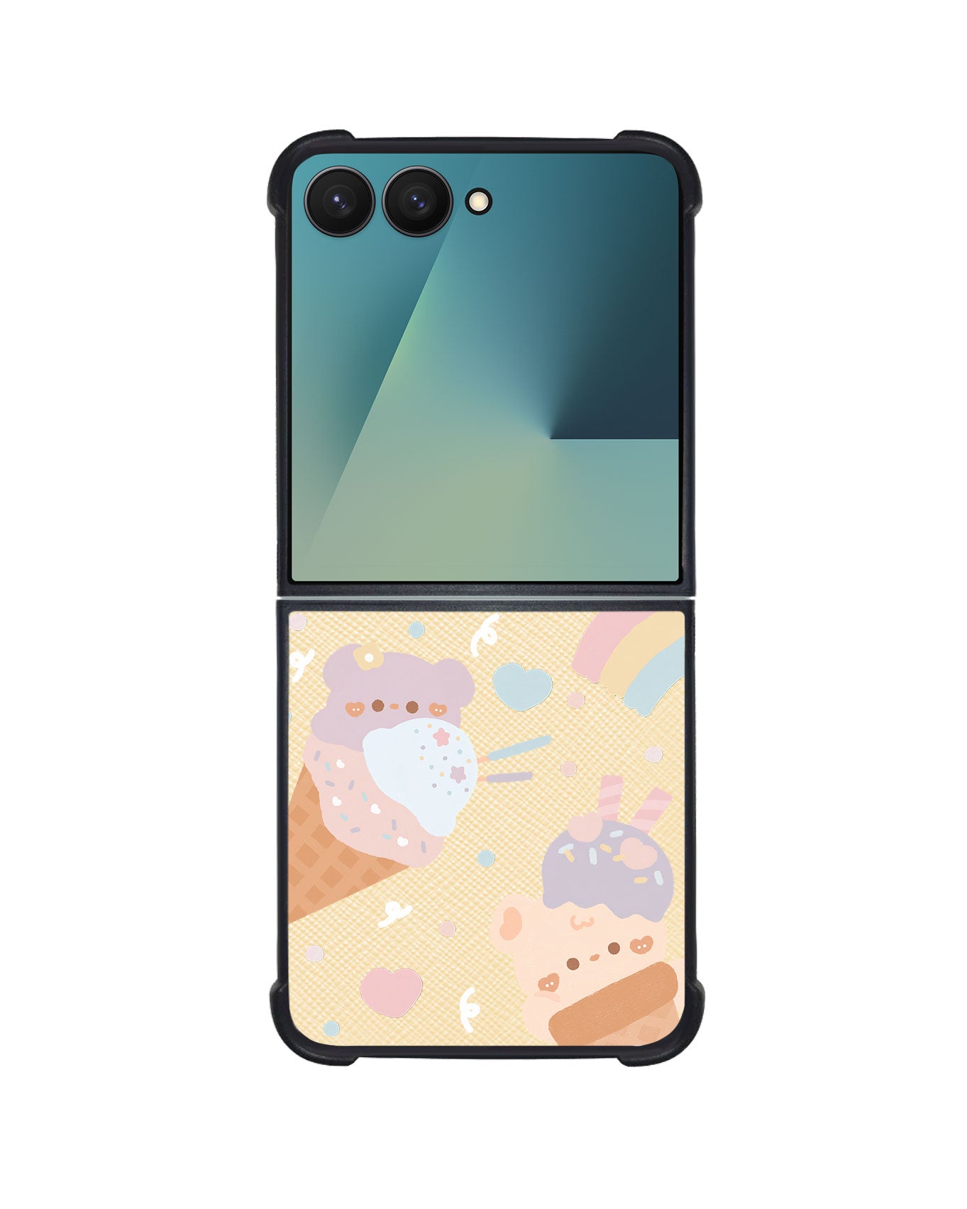 Android Flip / Fold Leather Grip - Ice Cream for Teddy
