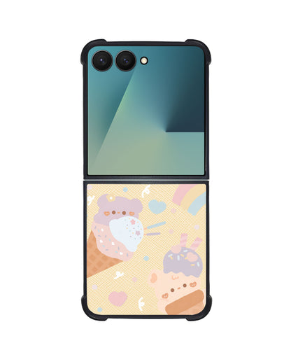 Android Flip / Fold Leather Grip - Ice Cream for Teddy