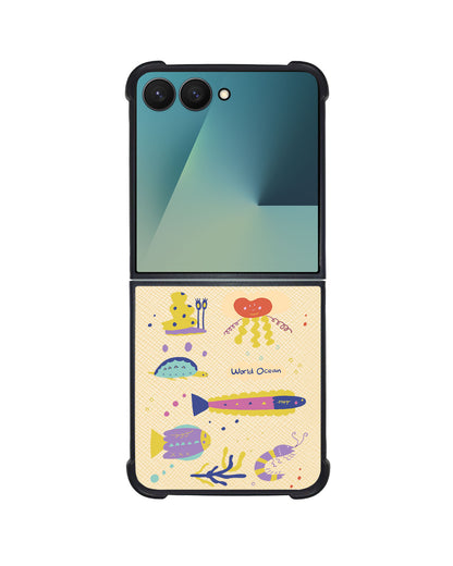 Android Flip / Fold Leather Grip - Ocean World