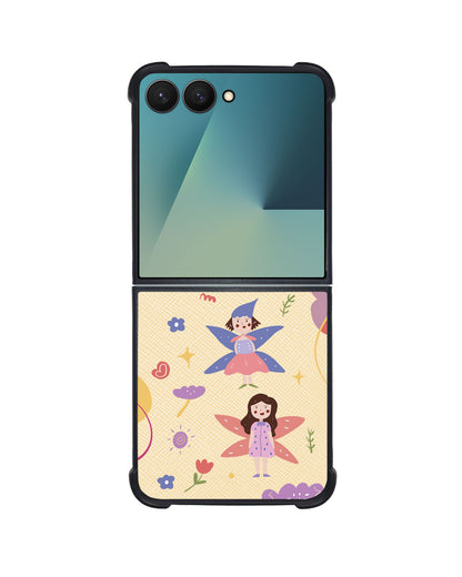 Android Flip / Fold Leather Grip - Fairy Pattern