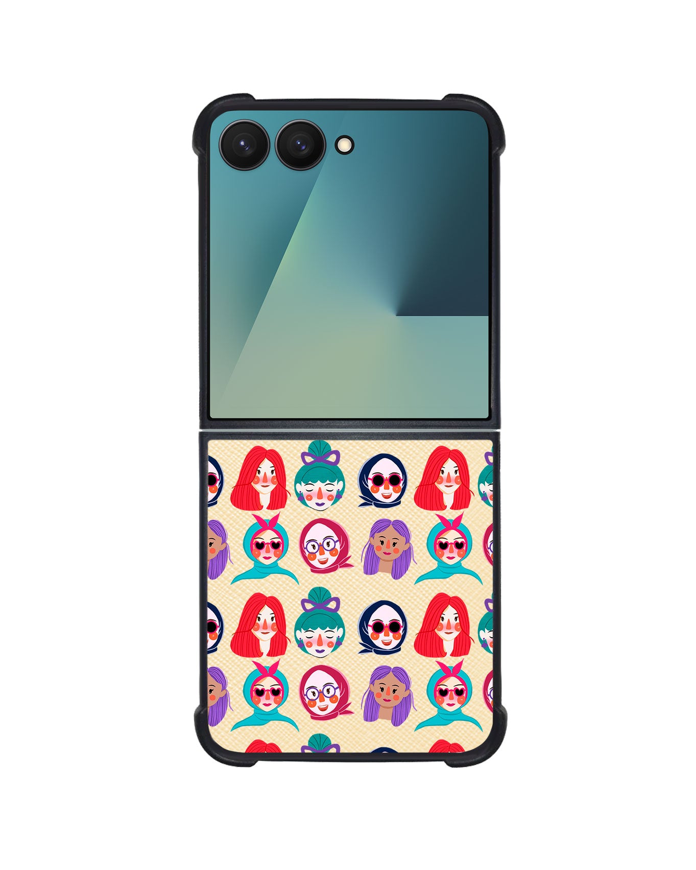 Android Flip / Fold Leather Grip - Cute Sweety Faces