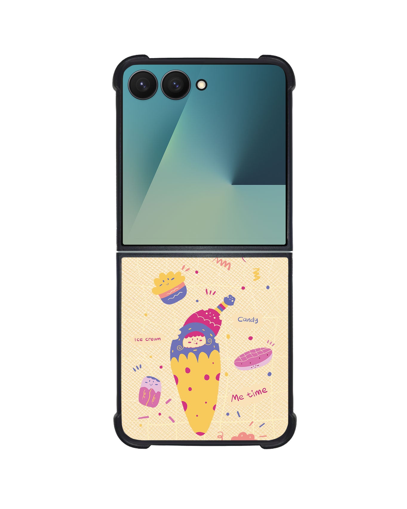 Android Flip / Fold Leather Grip - Candy Doodle